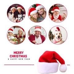 Adults Kids Premium Christmas Santa Claus Hat Cosplay Costume Plush Xmas Cap US