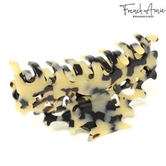 French Amie Beau Medium Handmade Celluloid Jaw Hair Claw for Women and Girls