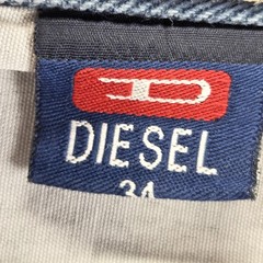 Diesel Jeans Mens 34×28 Blue Denim Medium Wash Regular Straight Button Fly