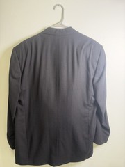 Roberto Villini Men’s Suit 44L 100 Wool 2 Button Dark Brown And 38L Pants