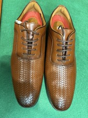 Stacy Adams Redzone Collection Dress Shoes Mens 8.5M Brown Woven Oxford Lace Up