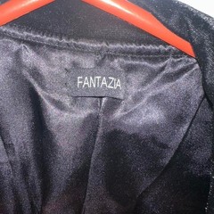Fantasia Brown Paisley Velvet Blazer with Black Satin Lapels
