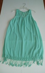 City Studio Mint Green Sheer Dress Sz L