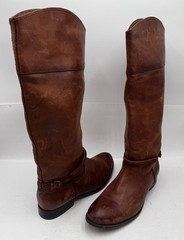 Frye Melissa Seam Tall Women’s Boots Size 11 Cognac Leather Pull On Boots