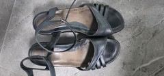 Dansko Women’s Black Leather Strappy Ankle Strap Sandals Buckle US 8 EU 38