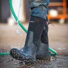 HISEA Men’s Rain Boots Waterproof Insulated Fishing Hunting Farm Mud Work Boots