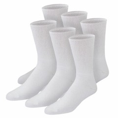 Premium Cotton Diabetic Crew Socks with Loose Non-Binding Top