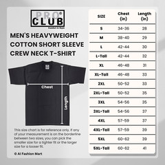 3-Pack Pro Club Men’s Heavyweight Cotton Short Sleeve Crew Neck T-Shirt