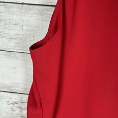 Chico’s Clarissa Crepe Tulip Hem Sleeveless Blouse Tank Top Red 3P XL