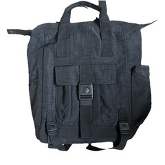 Tommy Bahama Black Nylon Square Bag EDC Multipurpose Laptop Tactical Shoulder