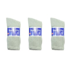 New Diabetic Crew Socks Circulatory Health Cotton Loose Fit Top 3 Pairs