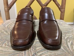 BALLY ‘TARN’ Mens Strap Loafer Brown Calfskin Leather US 10 M Italy Retail $575