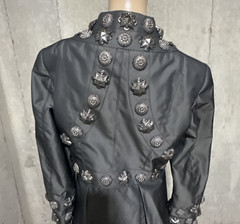 New Burberry Prorsum 2008 Runway Warrior Stud Jacket Trench Coat US 6 8 / IT 44