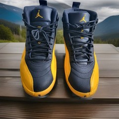 Jordan Air Jordan 12 Retro Black Yellow High Top Basketball Shoes