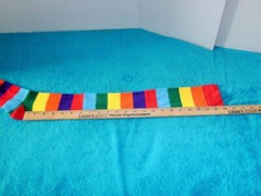 Women’s Long Striped Nylon / Poly Multi Color Thigh High Stocking/Socks