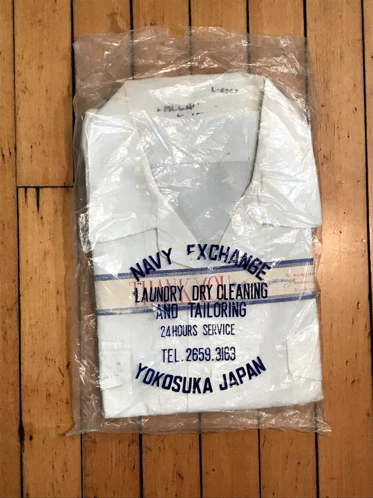 Navy Soldiers 1960’s White Button Up Shirt from Japan bought During Vietnam War