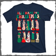 All I Want For Christmas Is D Merry Dickmas Dirty Christmas T-Shirt Unisex