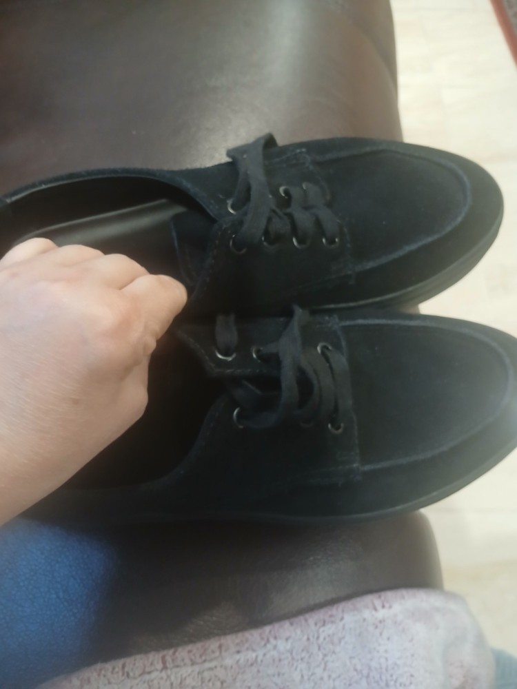 Zara men’s suede black shoes, size 43, worn only twice