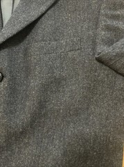 Nautica Three Button Solid Charcoal Gray 100% Wool Blazer Suit Jacket 38S