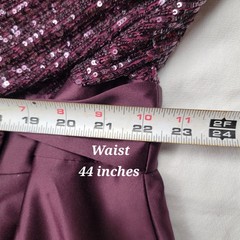 Plus Size 22W Purple Sequin Evening Gown Formal Maxi Dress V-Neck Elegant