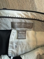 Daniel Cremieux Signature Collection Black Dress Pants 40W Stretch Flat Front