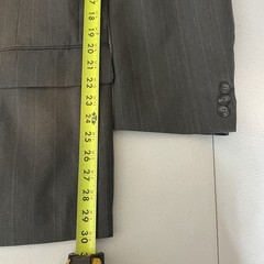 Towncraft 2 Piece Suit Mens 46R 40×29 Gray Striped Polyester Worsted Wool Pants