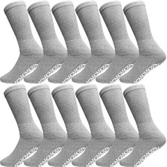 6 Pairs Non-Binding Loose 3XL Crew Sock Non-Slip Diabetic Socks for Men & Women