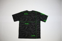 Badger Sport 4139 Monocam Black Camouflage Short Sleeve Workout T-Shirt Mens XL