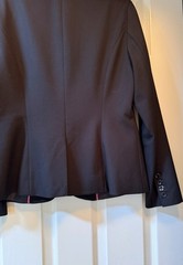 INC International Concepts Black Polyester Blend One Button Blazer-Size 8 Petite