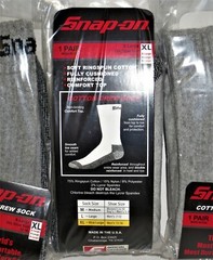 12 PAIRS Men’s GRAY Snap-On Crew Socks X-LARGE *FREE SHIPPING* MADE IN USA *NEW
