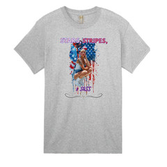 Girls Stars Stripes & Sass Patriotic 4th of July Youth Kids Shirt XS-XL