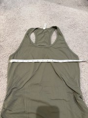 Athleta Size Small Ruched Green Solid Racerback Tank