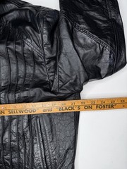 Vintage Wilson’s Leather Motorcycle Jacket Paneled Pattern Black 80’s | 42