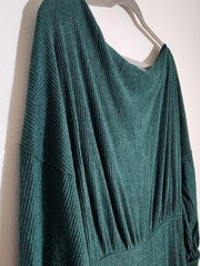 Fashion Nova Hunter Green Ribbed Knit Jumpsuit Size XL NWT