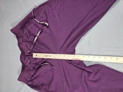 MedCouture Womens Elastic Waist Slash Pocket Royal Blue Jogger Pant Sz L Purple