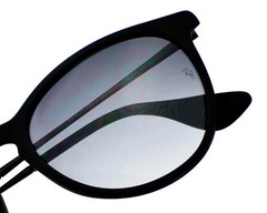 New Ray-Ban RB4171 Erika Matte Black/ Grey Polarized Gradient Women’s Sunglasses