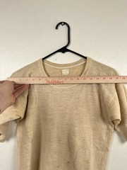 Vintage 1950s British Military Wool Under Shirt Short Sleeve 1952 Militaria READ