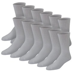 Premium Cotton Diabetic Crew Socks with Loose Non-Binding Top