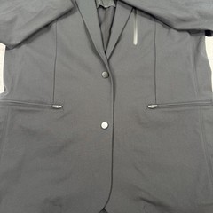 Paskho Black Tech Blazer Womens L Minimalist Travel Stretch Jacket Lightweight