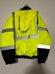 Pyramex Safety RJ3210X3 RJ32 Series Hi-Vis Lime Bomber Jacket Size 3XL Quilted