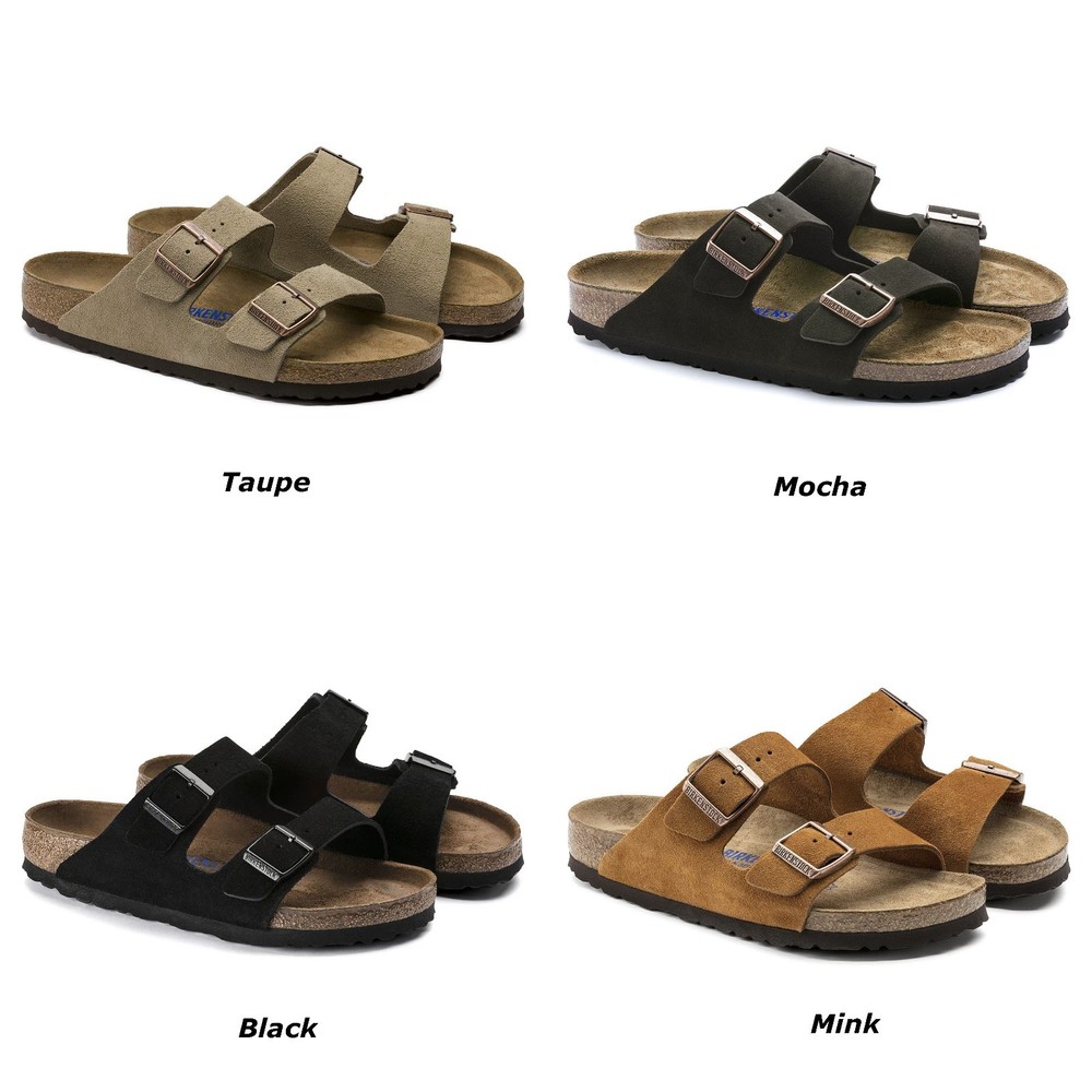 Birkenstock Arizona Soft Footbed Suede Leather Sandals Unisex Shoes Sizes 6–12