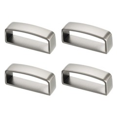 4Pcs 1-1/4 Inch 40mm Belt Loop Keepers Alloy Belt Men’s Buckle Silver Grey