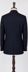 Lauren Ralph Lauren Mens Navy Blazer Gold Buttons Wool Sport Coat 46R