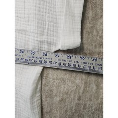 Gloria Vanderbilt Womens White 100% Cotton Gauze Short Sleeve Top XXL Slit Hem
