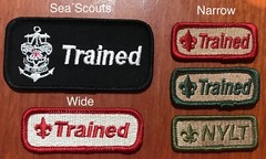 Tan Sew-on Hook and Loop for Attaching Patches to Scout BSA Shirts