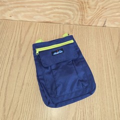 KAVU Canvas Crossbody Shoulder Bag Pockets Blue Green Travel Nwot