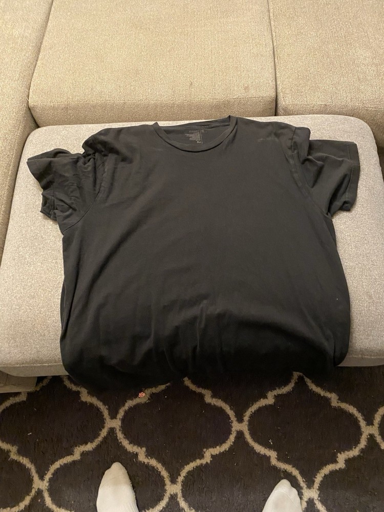 Old Navy Men’s Xl Plain Black T-shirt Short Sleeve Round Neck Cotton Casual Top