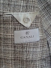 CANALI Wool Silk Blend Sport Coat, Brown Brushed Plaid, Size 46 R (56 EU) NWT