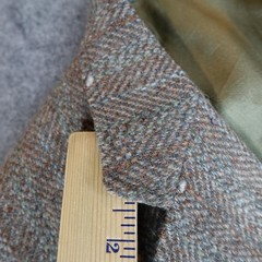 Vintage Harris Tweed Jacket Mens 38 Brown Herringbone Blazer Sport Coat USA 80s