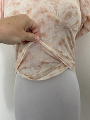 Kit & Sky Floral Mesh Coquette Puff Sleeve Sweetheart Neck Top Women’s XS